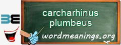 WordMeaning blackboard for carcharhinus plumbeus